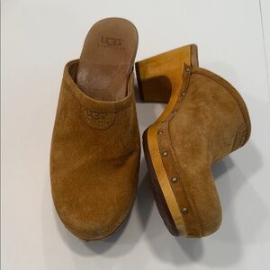 UGG Women's Abbie Brown Suede Mules size 7